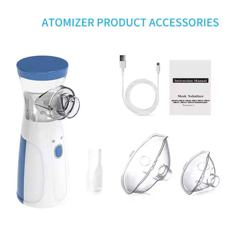 Hot Portable Inhale Nebulizer Mini Handheld Mesh Atomizer Silent Inalador Usb Autoclean Nebulizador Adult Automizer