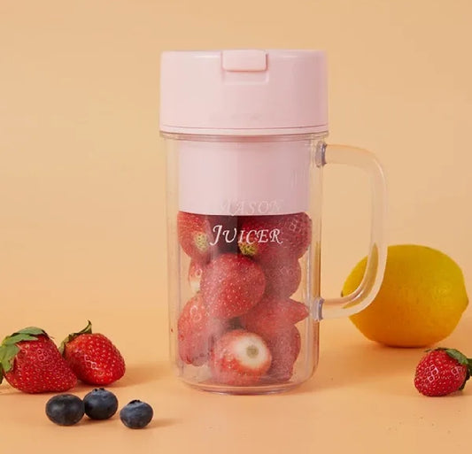 Professional Mini Juicer – Portable Blender & Smoothie Maker with Built-In Straw | Compact Fruit Extractor for Travel & Home Use