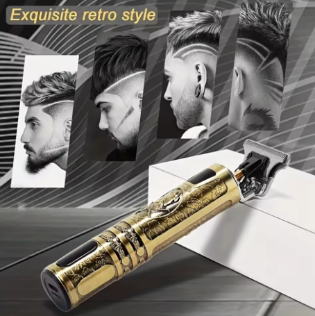 T9 Trimmer - Vintage T9 Gold Hair Trimmer -  Premium Body Dragon Shape T9 Hair Trimmer Plastic Body
